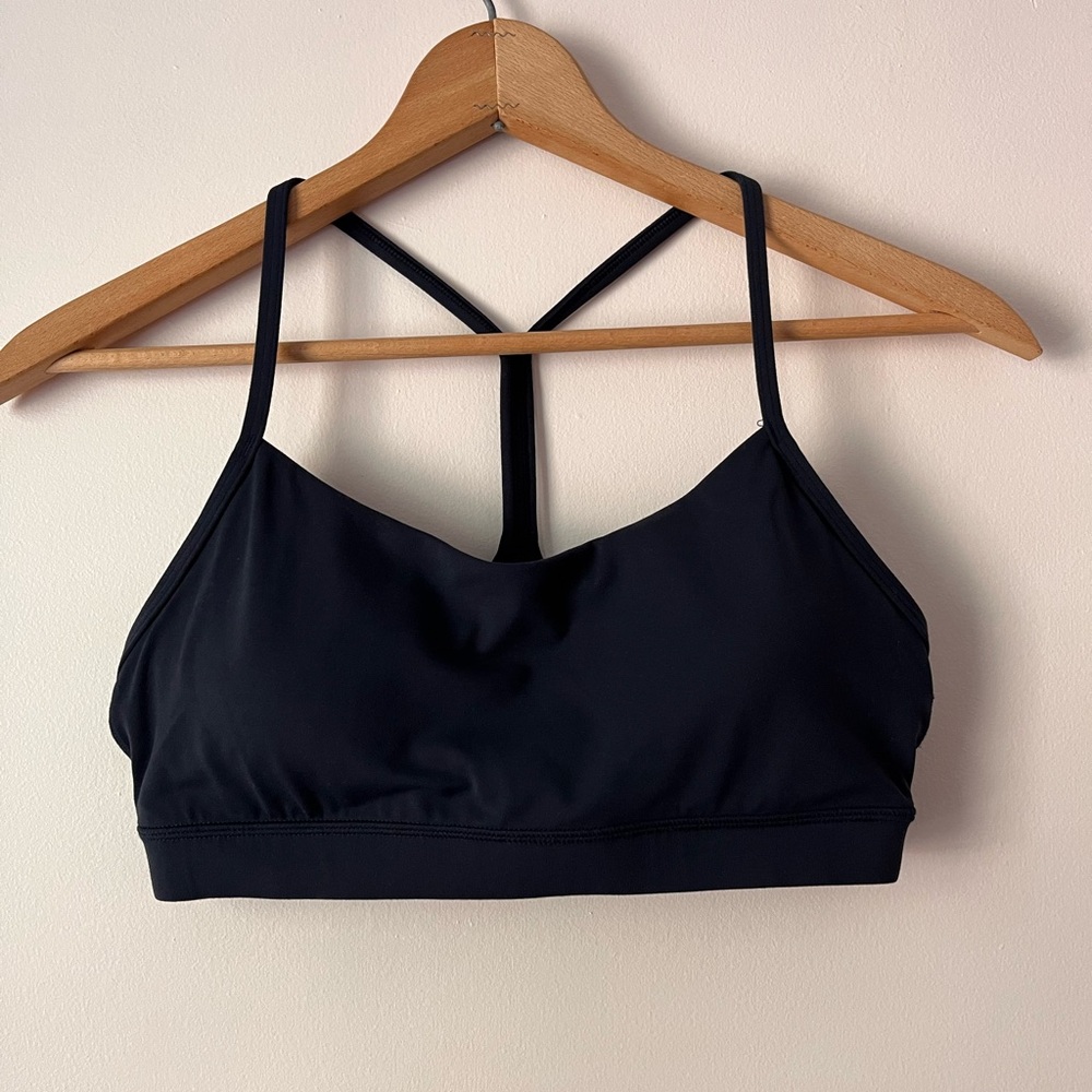 CRZ YOGA Butterluxe Y-Back Racerback Yoga Bra Navy Size Large